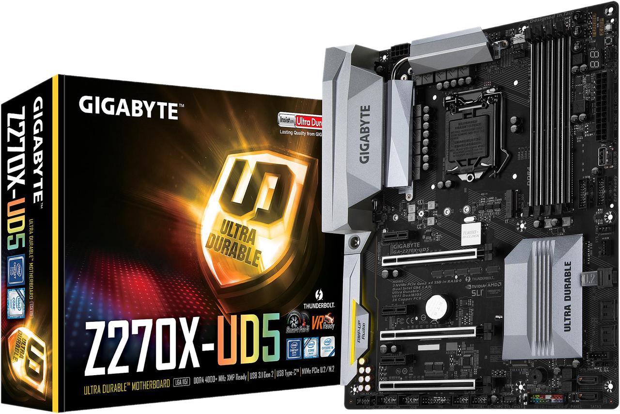 Alt view image 5 of 5 - GIGABYTE GA-Z270X-UD5 (rev. 1.0) LGA 1151 Intel Z270 HDMI SATA 6Gb/s USB 3.1 ATX Motherboards - Intel