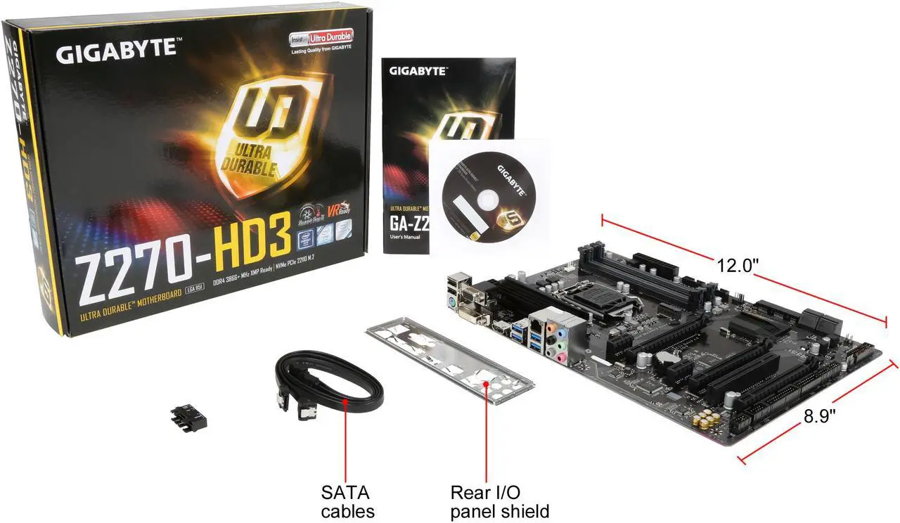Alt view image 6 of 5 - GIGABYTE GA-Z270-HD3 (rev. 1.0) LGA 1151 Intel Z270 HDMI USB 3.1 ATX Motherboards - Intel