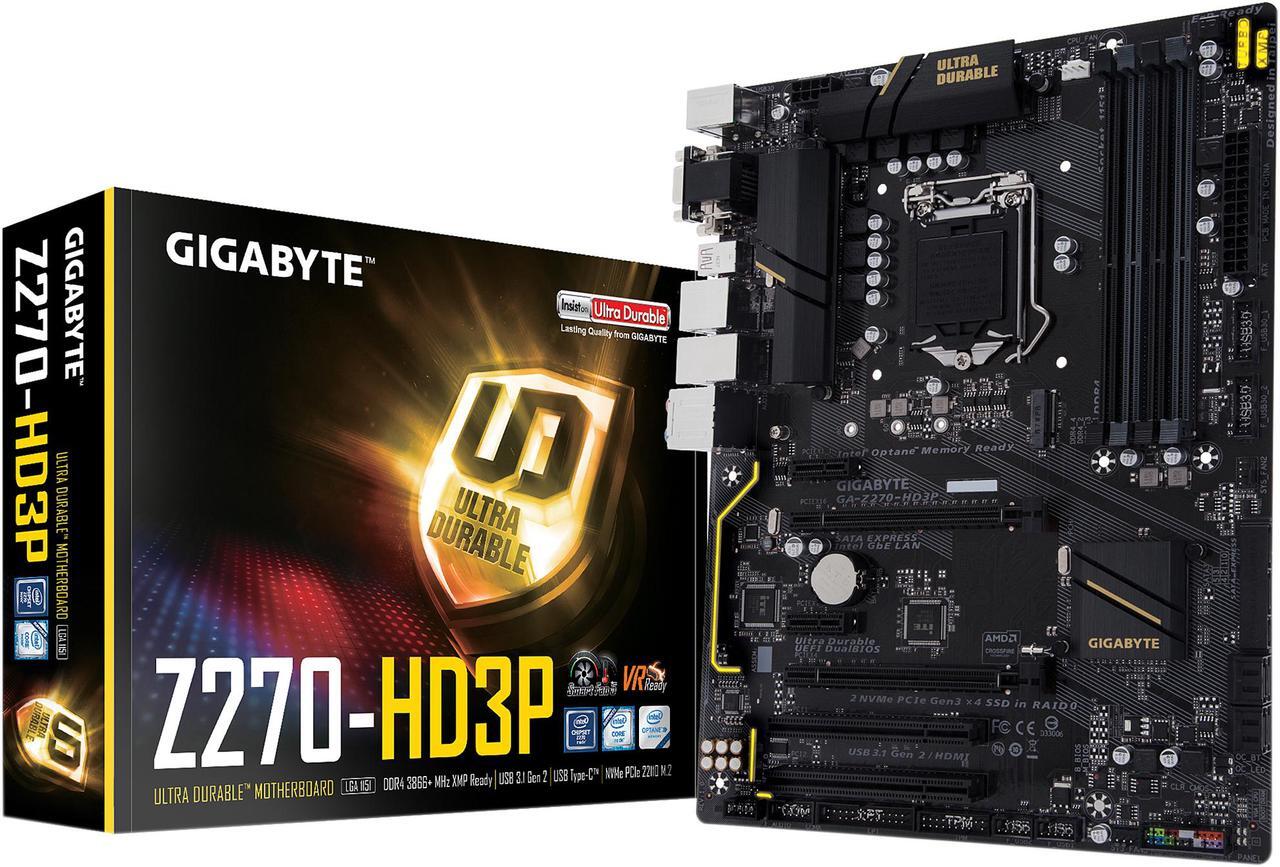 Alt view image 6 of 6 - GIGABYTE GA-Z270-HD3P (rev. 1.0) LGA 1151 Intel Z270 HDMI SATA 6Gb/s USB 3.1 ATX Motherboards - Intel