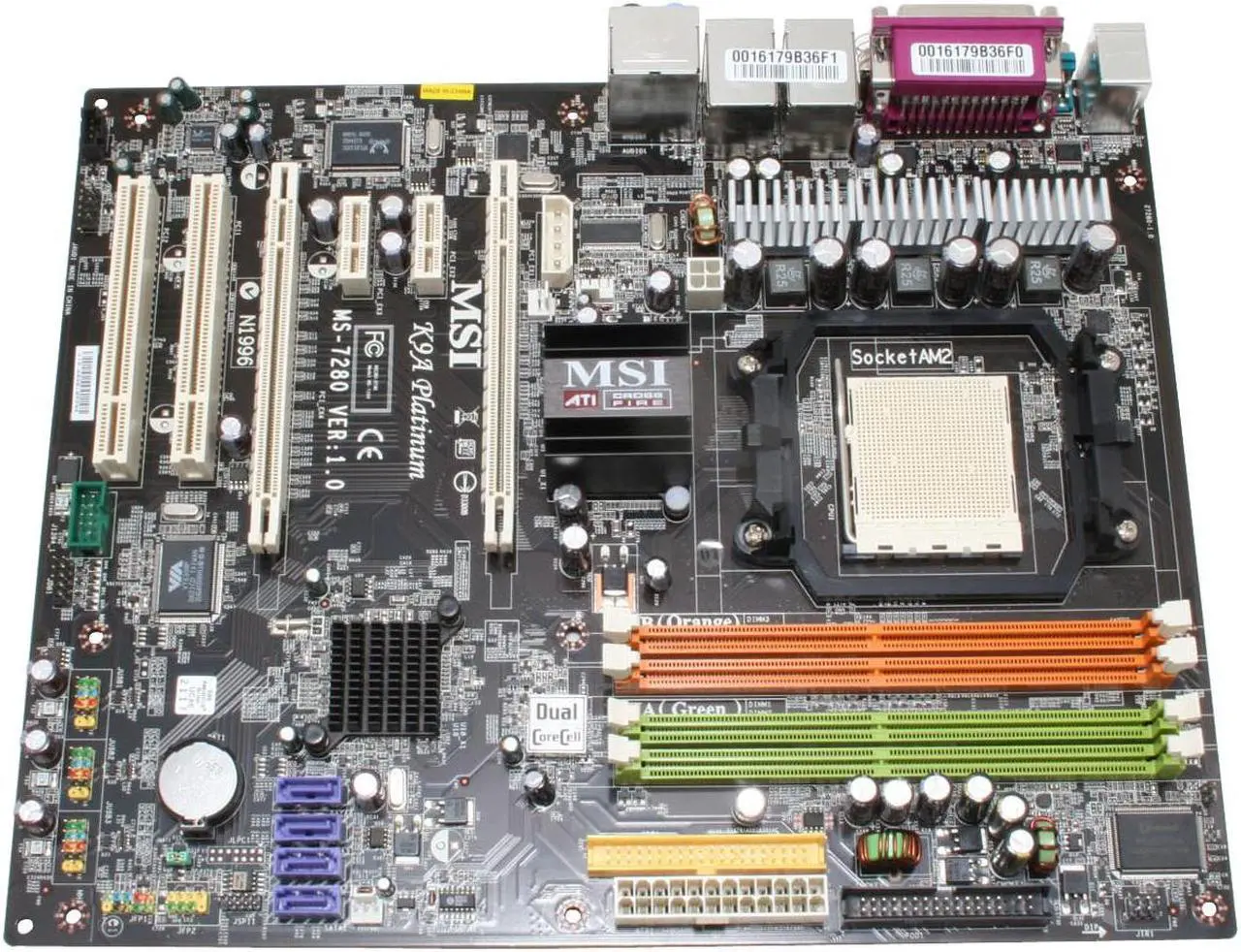 Alt view image 3 of 6 - MSI K9A Platinum AM2 AMD 580X CrossFire ATX AMD Motherboard