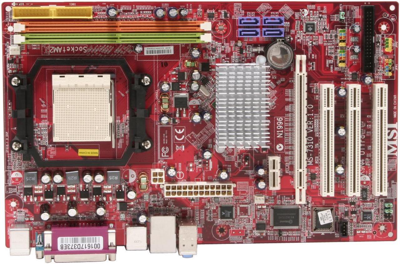 Alt view image 3 of 7 - MSI K9N4 Ultra-F AM2 NVIDIA nForce 500 Ultra ATX AMD Motherboard