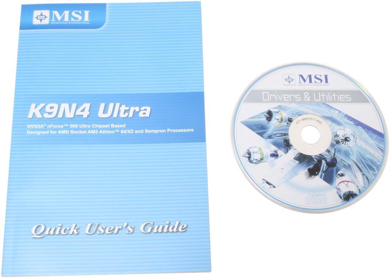Alt view image 6 of 7 - MSI K9N4 Ultra-F AM2 NVIDIA nForce 500 Ultra ATX AMD Motherboard