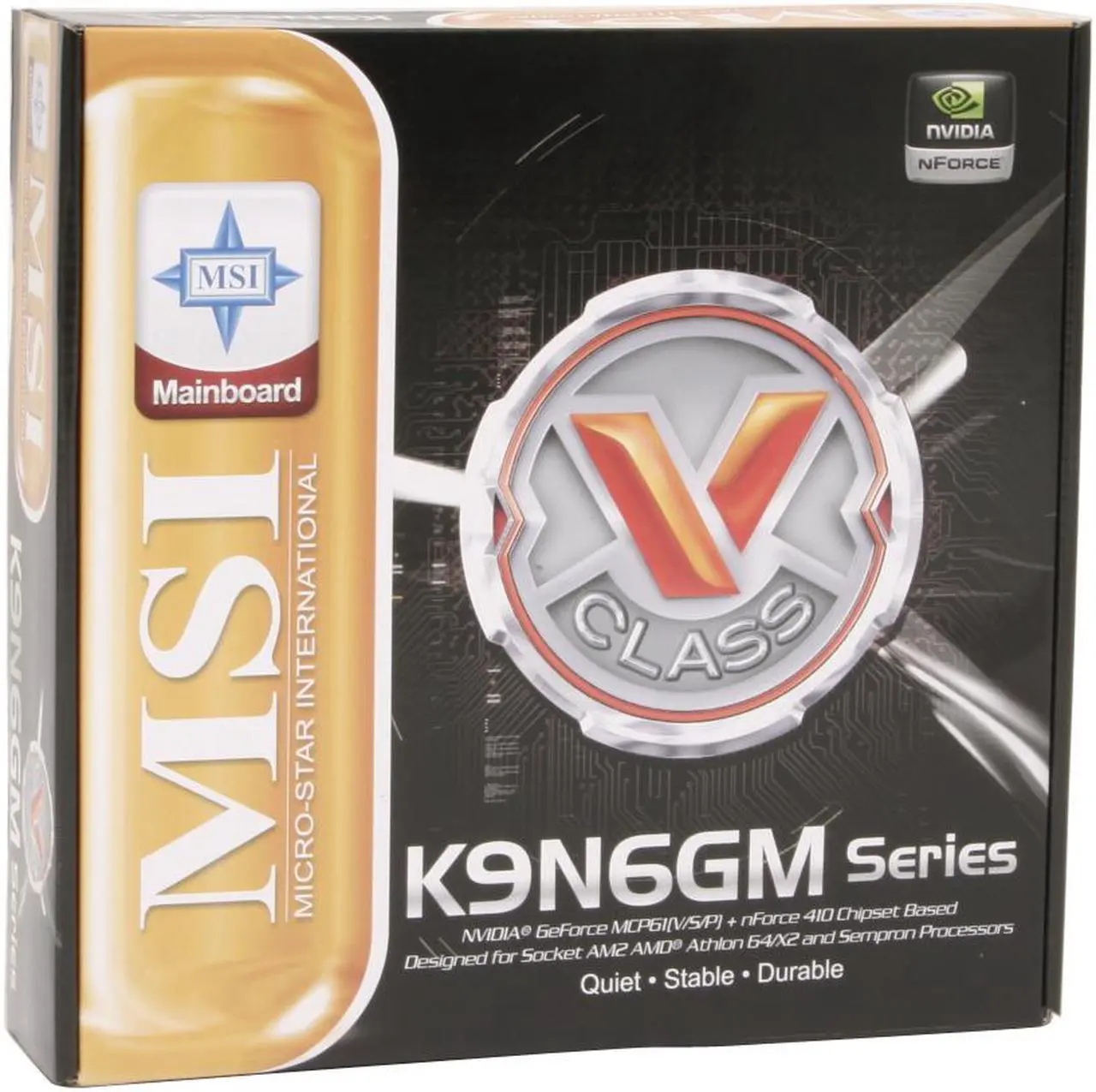 Alt view image 7 of 7 - MSI K9N6SGM-V AM2 NVIDIA GeForce 6100 Micro ATX AMD Motherboard