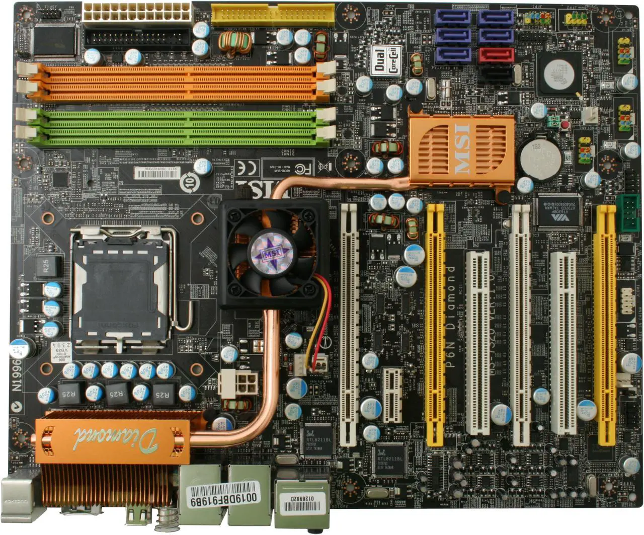 Alt view image 3 of 7 - MSI P6N Diamond LGA 775 NVIDIA nForce 680i SLI ATX Intel Motherboard