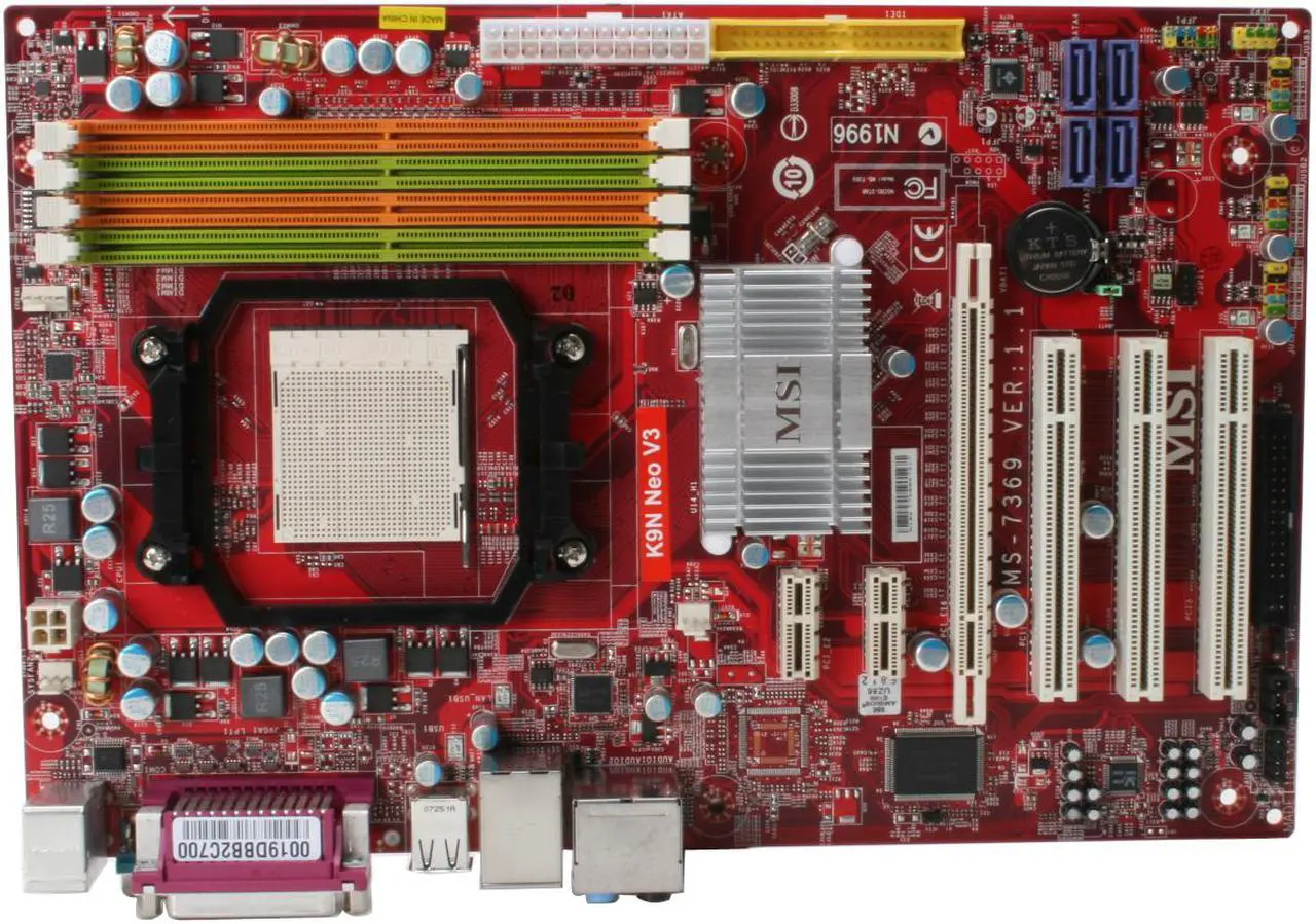 Alt view image 3 of 7 - MSI K9N Neo-F V.3 AM2 NVIDIA nForce 560 MCP ATX AMD Motherboard