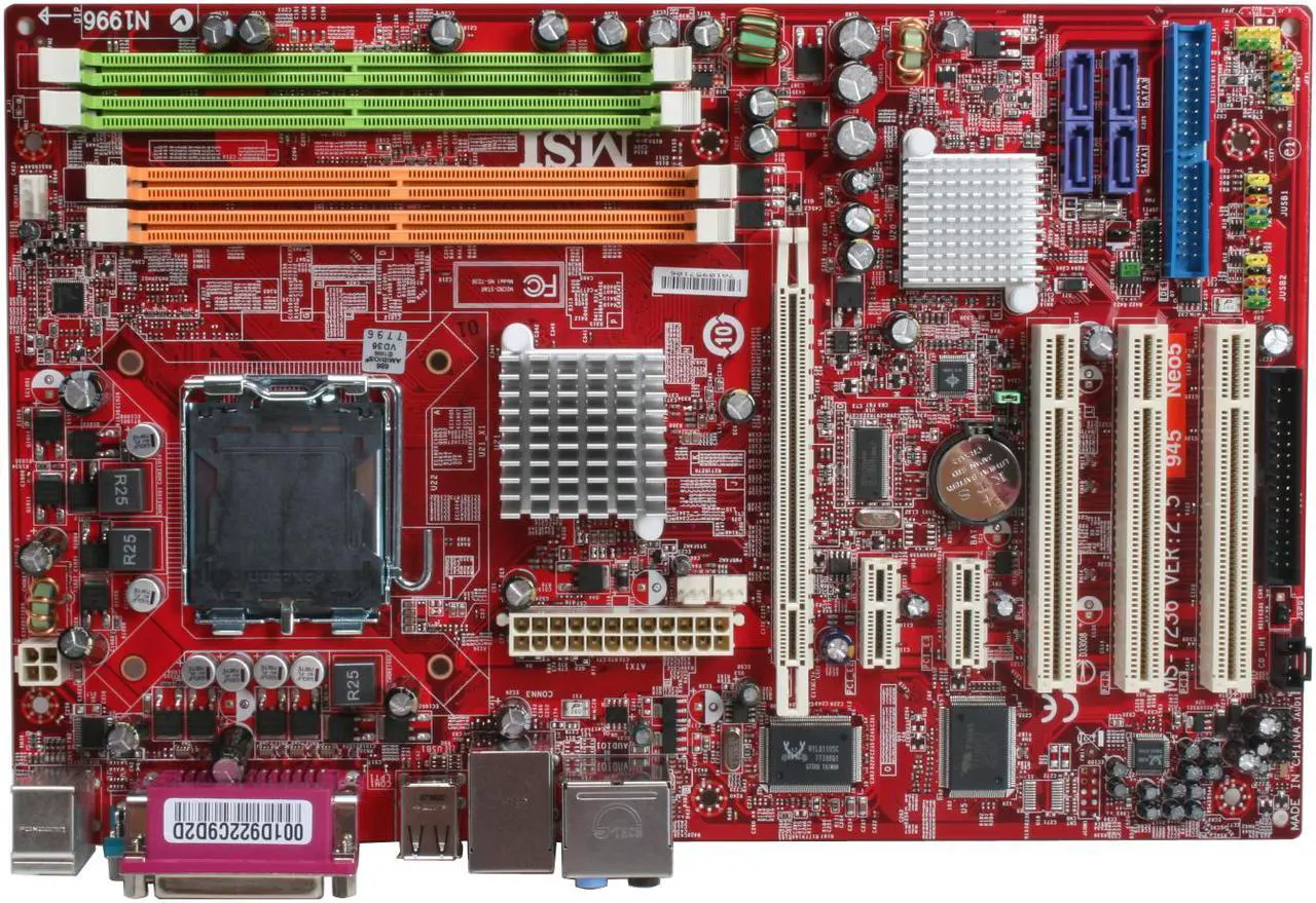 Alt view image 3 of 7 - MSI 945 Neo5-F LGA 775 Intel 945GC ATX Intel Motherboard