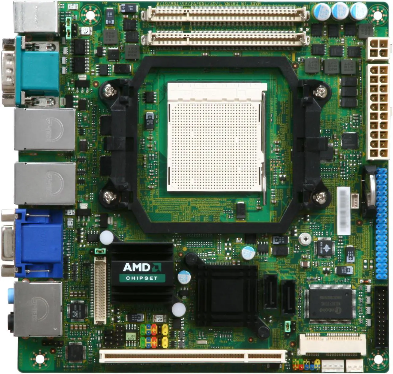 Alt view image 3 of 5 - MSI 9804-010 Mini ITX Fuzzy RS690E Server Motherboard AM2/AM2+ ATI RS690T DDR2 800