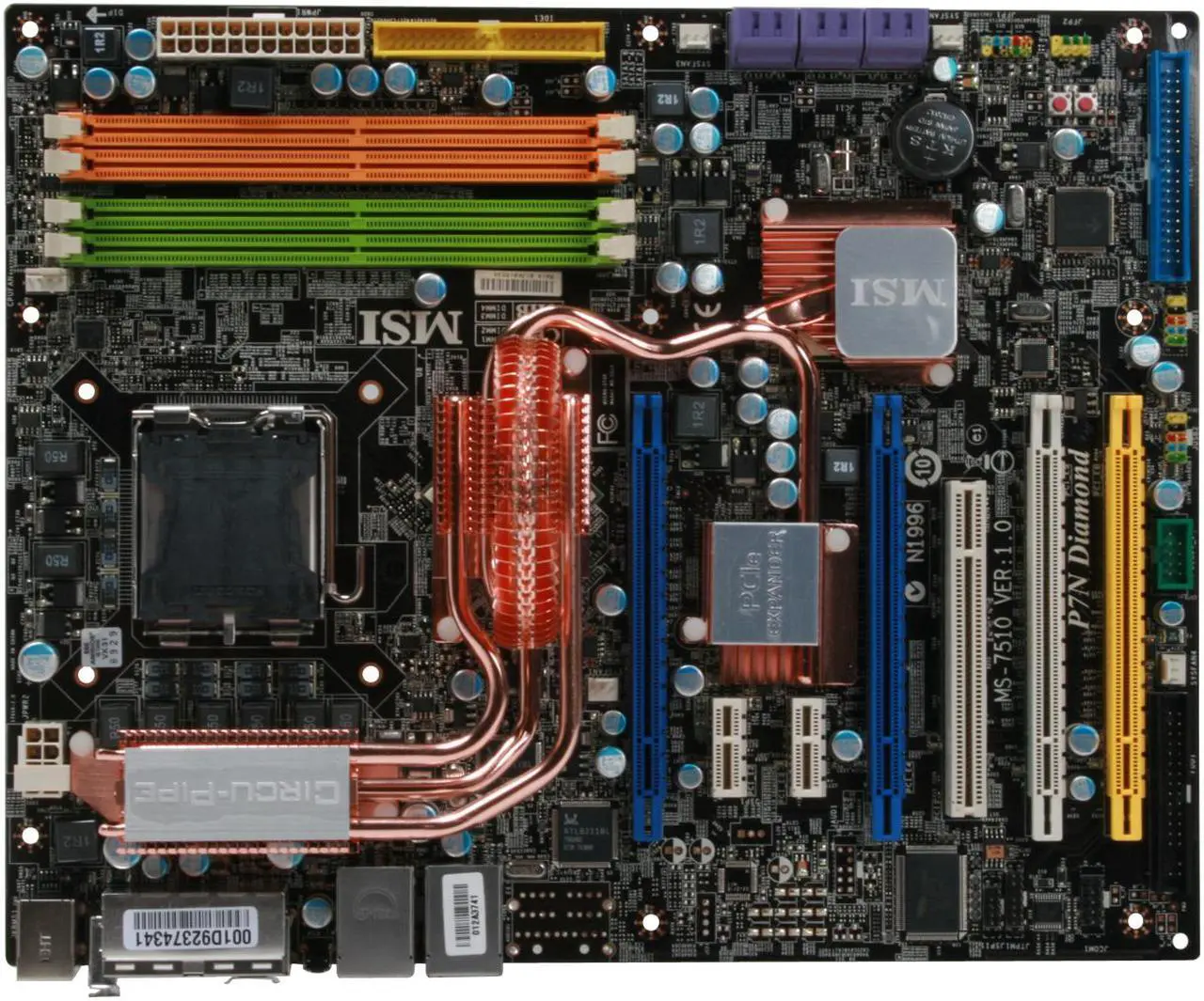Alt view image 3 of 12 - MSI P7N Diamond LGA 775 NVIDIA nForce 780i SLI ATX Intel Motherboard with SoundBlaster X-Fi Extreme Audio