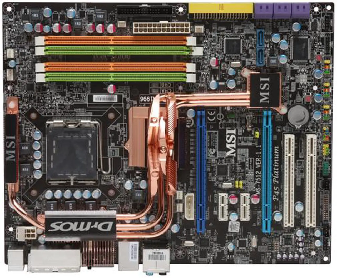 Alt view image 3 of 5 - MSI P45 Platinum LGA 775 Intel P45 ATX Intel Motherboard