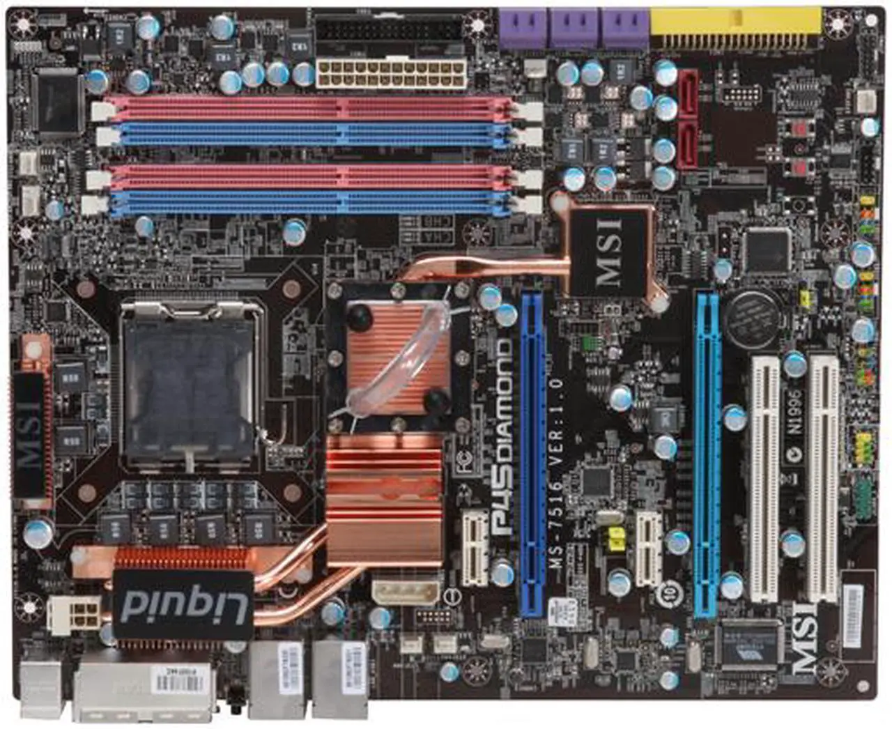Alt view image 3 of 5 - MSI P45 Diamond LGA 775 Intel P45 ATX Intel Motherboard