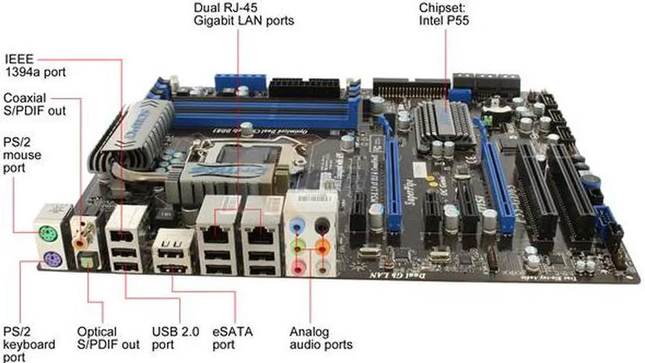 Alt view image 8 of 11 - MSI P55-GD65 LGA 1156 Intel P55 ATX Intel Motherboard
