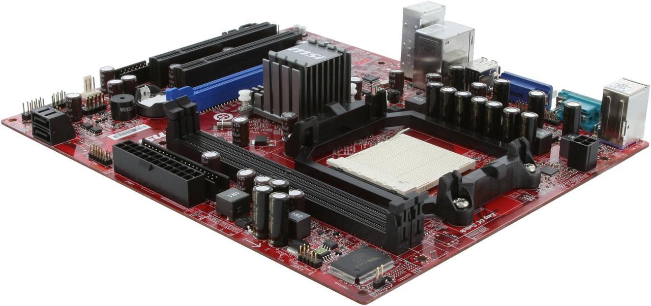 Alt view image 5 of 11 - MSI K9N6PGM2-V2 AM3/AM2+/AM2 NVIDIA GeForce 6150SE Micro ATX AMD Motherboard