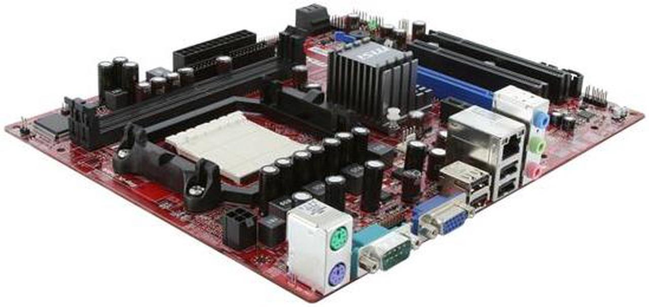 Alt view image 7 of 11 - MSI K9N6PGM2-V2 AM3/AM2+/AM2 NVIDIA GeForce 6150SE Micro ATX AMD Motherboard