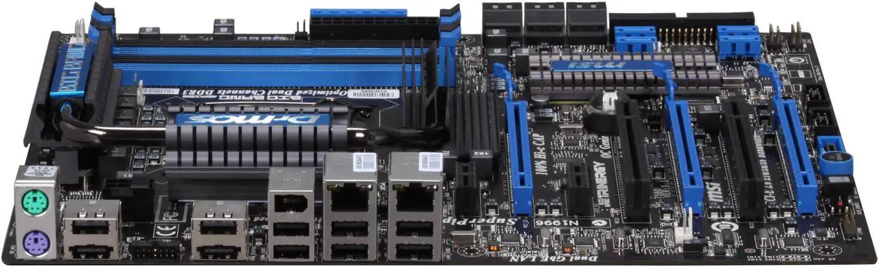 Alt view image 2 of 5 - MSI Big Bang Trinergy LGA 1156 Intel P55 / NVIDIA NF200 ATX Intel Motherboard
