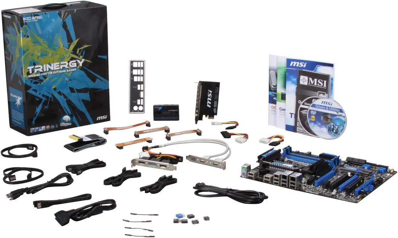 Alt view image 5 of 5 - MSI Big Bang Trinergy LGA 1156 Intel P55 / NVIDIA NF200 ATX Intel Motherboard