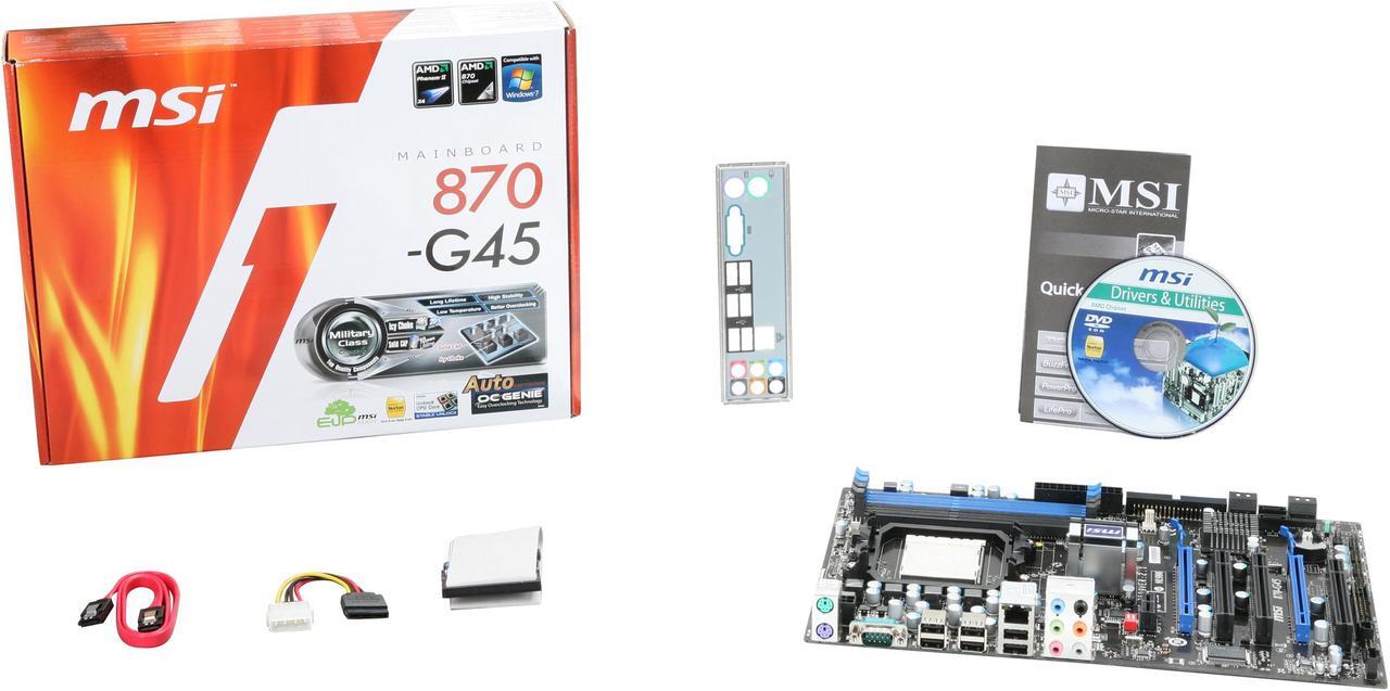 Alt view image 5 of 5 - MSI 870-G45 AM3 AMD 770 ATX AMD Motherboard
