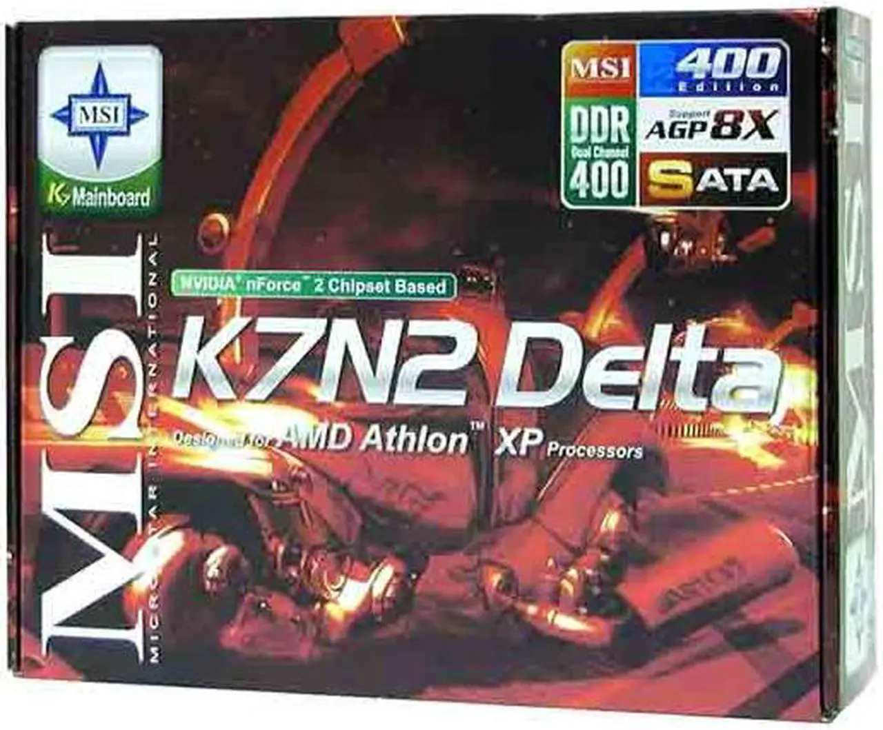Alt view image 5 of 5 - MSI K7N2 Delta-ILSR 462(A) NVIDIA nForce2 Ultra 400 ATX AMD Motherboard