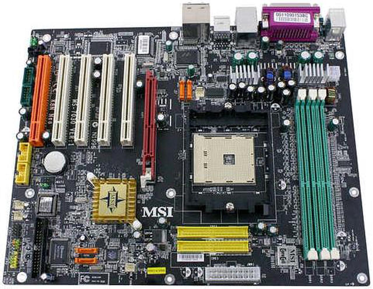 Alt view image 2 of 4 - MSI K8N Neo Platinum 754 NVIDIA nForce3 250Gb ATX AMD Motherboard