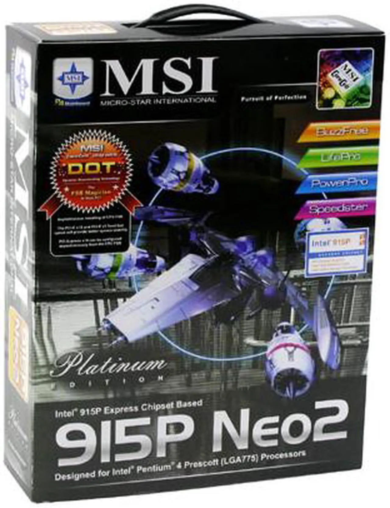 Alt view image 4 of 4 - MSI 915 NEO2 PLATINUM LGA 775 Intel 915P ATX Intel Motherboard