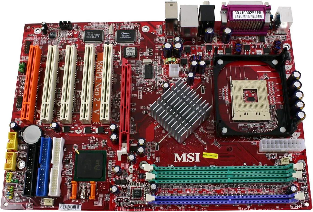 Alt view image 2 of 4 - MSI 865PE NEO2-V Socket 478 Intel 865PE ATX Intel Motherboard
