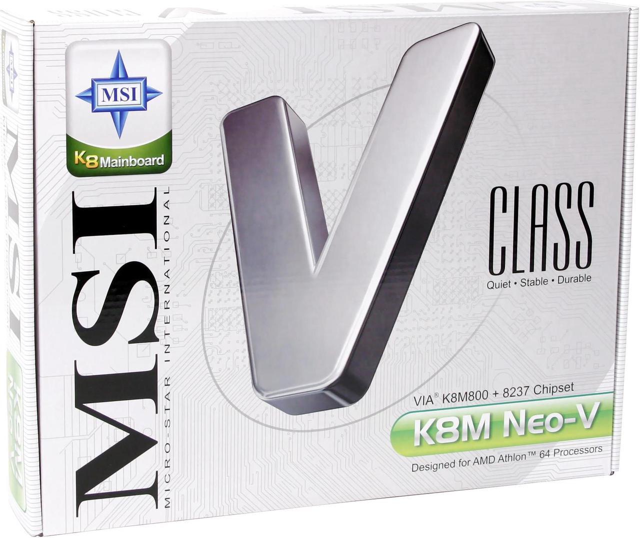 Alt view image 4 of 4 - MSI K8M Neo-V 754 VIA K8M800 ATX AMD Motherboard
