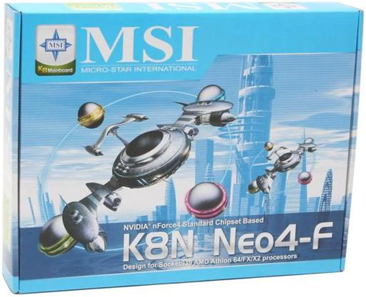 Alt view image 4 of 4 - MSI K8N Neo4-F 939 NVIDIA nForce4 ATX AMD Motherboard