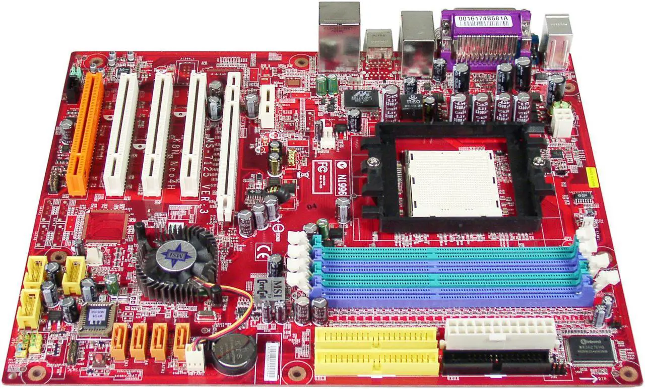 Alt view image 2 of 4 - MSI K8N Neo4-F 939 NVIDIA nForce4 ATX AMD Motherboard