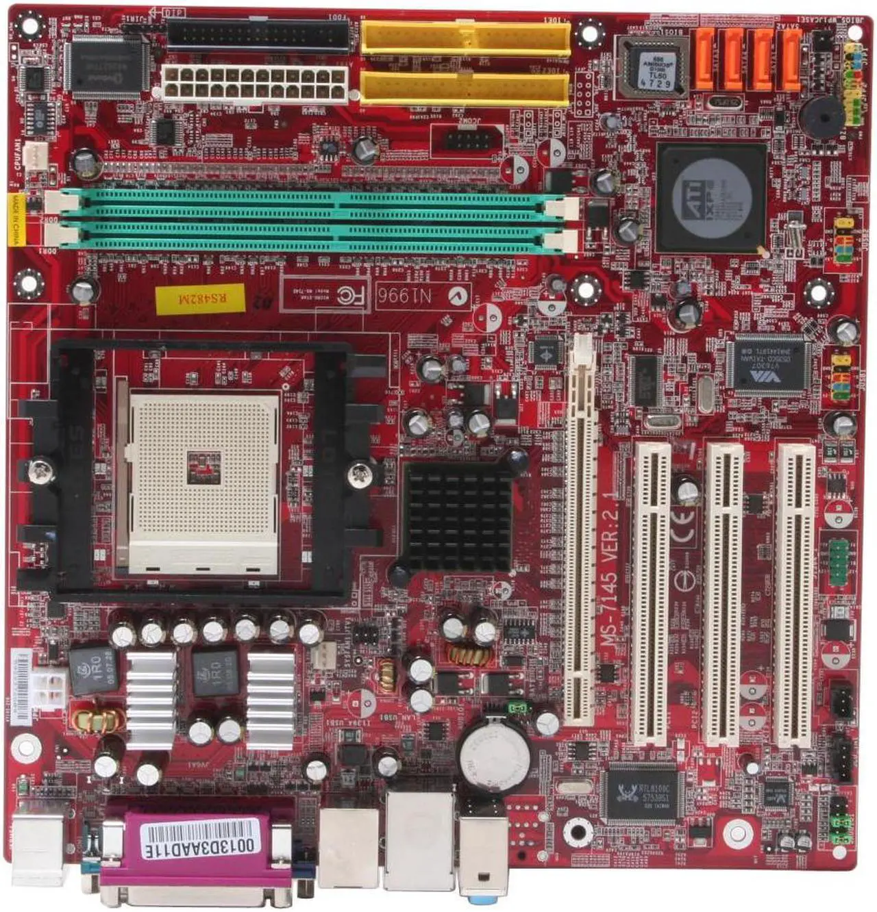 Alt view image 3 of 5 - MSI RS482M-IL 754 ATI Radeon Xpress 200 Micro ATX AMD Motherboard
