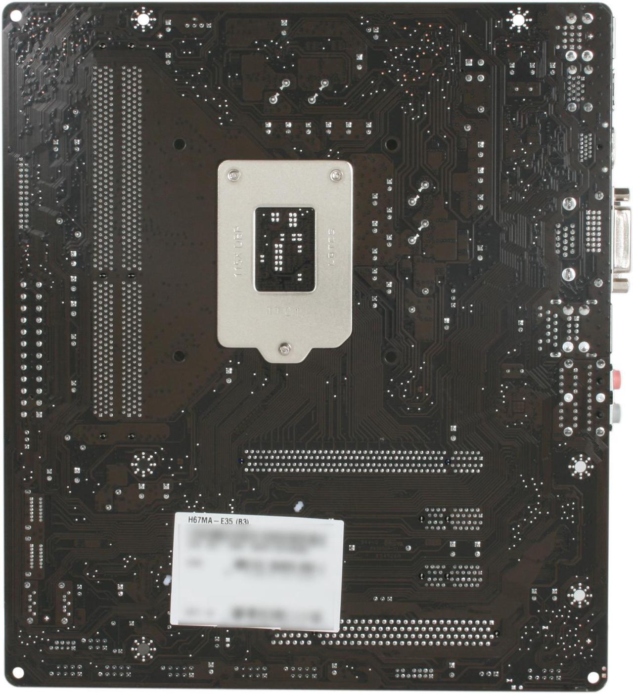 Alt view image 4 of 5 - MSI H67MA-E35 (B3) LGA 1155 Intel H67 HDMI SATA 6Gb/s USB 3.0 Micro ATX Intel Motherboard
