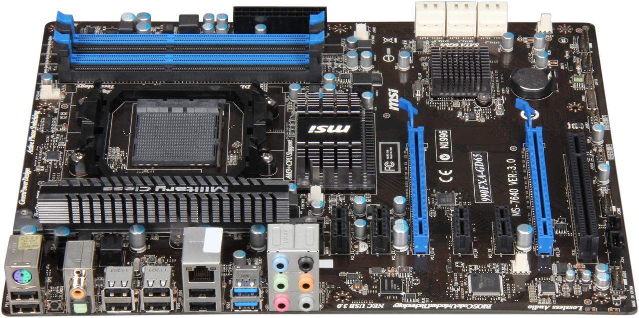 Alt view image 2 of 5 - MSI 990FXA-GD65 AM3+ AMD 990FX SATA 6Gb/s USB 3.0 ATX AMD Motherboard