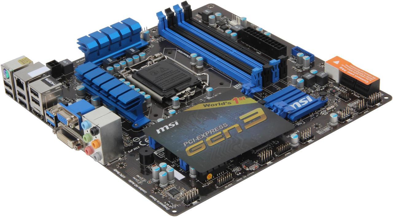 MSI Z77MA-G45 LGA 1155 Intel Z77 HDMI SATA 6Gb/s USB 3.0 Micro ATX Intel Motherboard with UEFI BIOS