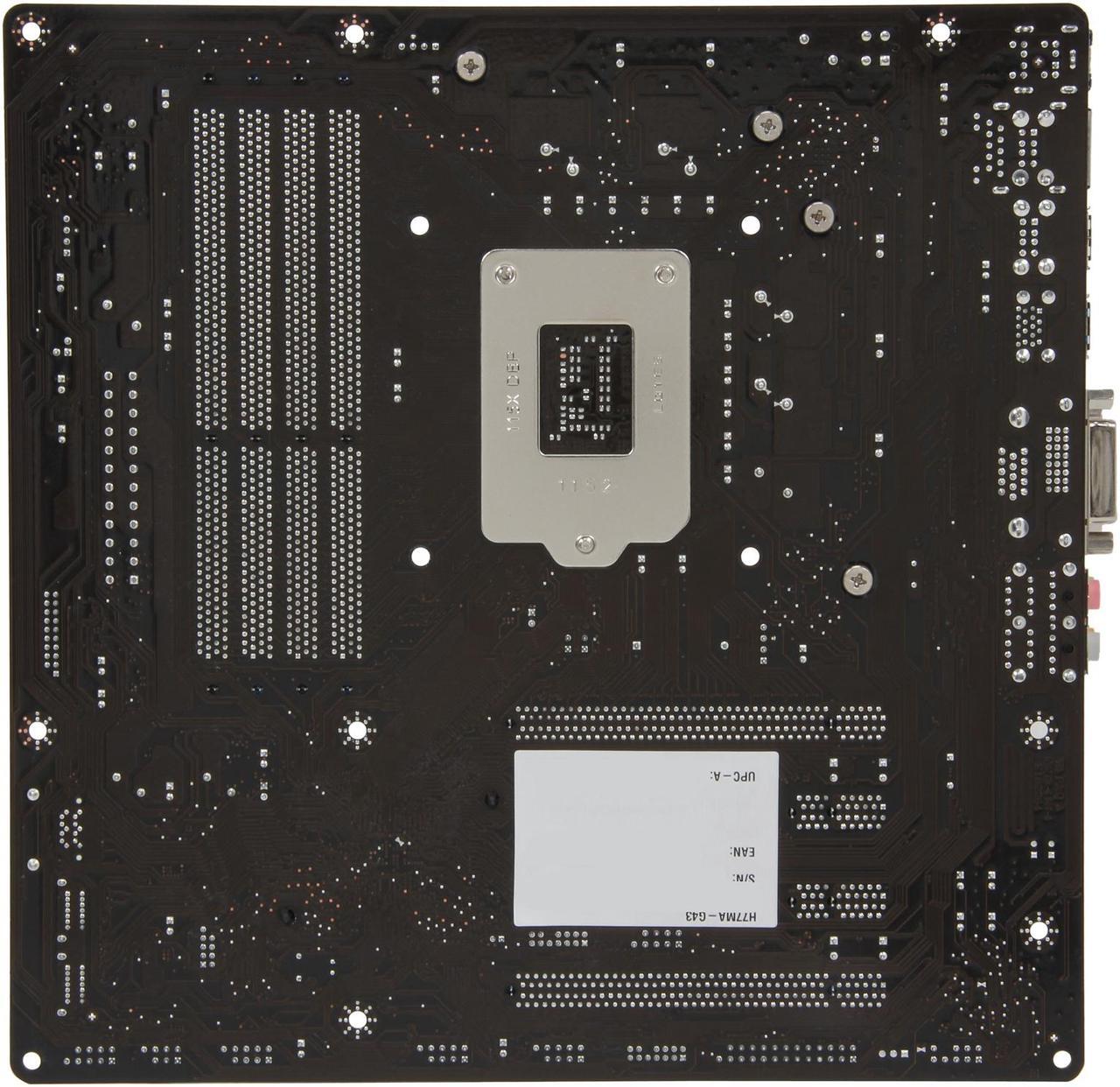 Alt view image 4 of 5 - MSI H77MA-G43 LGA 1155 Intel H77 USB 3.0 Micro ATX Intel Motherboard with UEFI BIOS