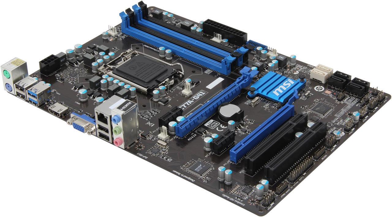 Main image of MSI Z77A-G41 LGA 1155 Intel Z77 HDMI USB 3.0 ATX Intel Motherboard with UEFI BIOS