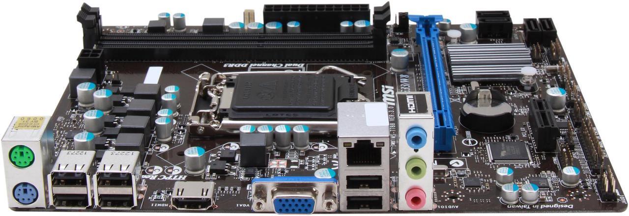 Alt view image 2 of 5 - MSI H61M-E33/W8 LGA 1155 Intel H61 HDMI Micro ATX Intel Motherboard with UEFI BIOS