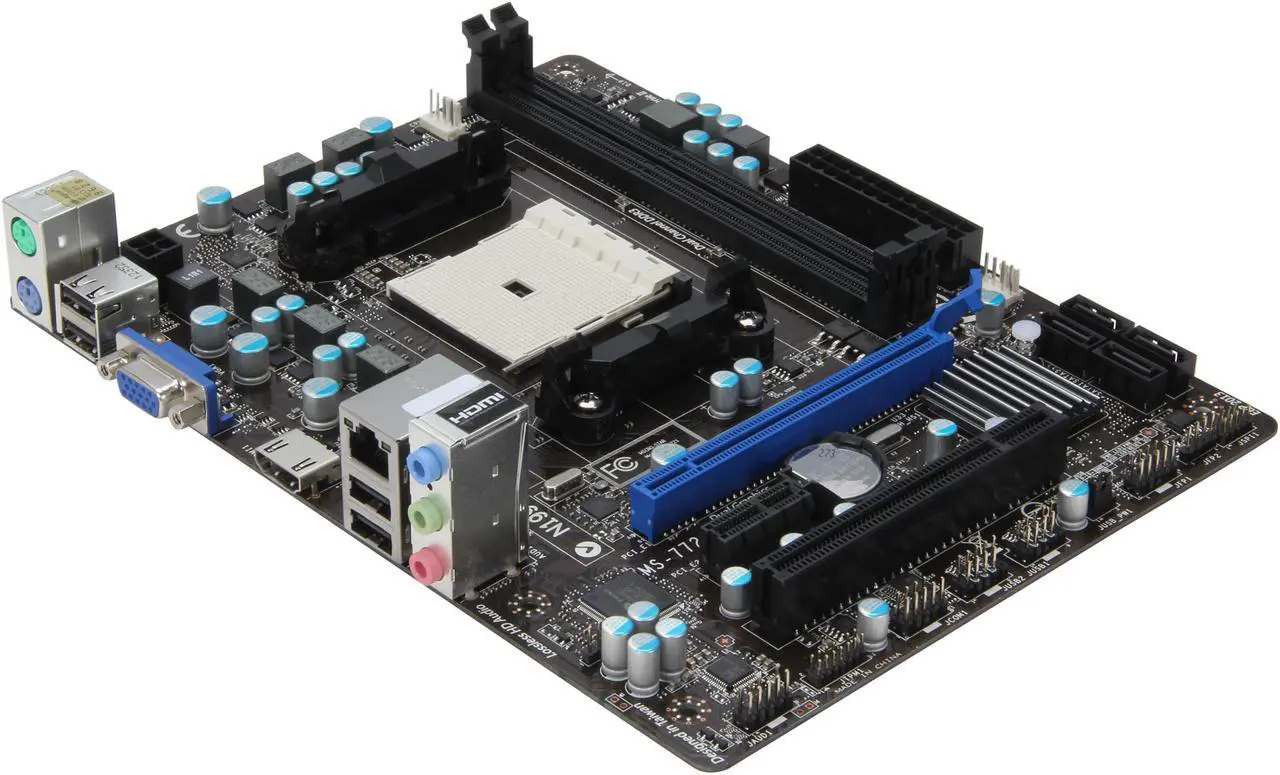 Main image of MSI FM2-A55M-E33 FM2 AMD A55 (Hudson D2) HDMI Micro ATX AMD Motherboard with UEFI BIOS