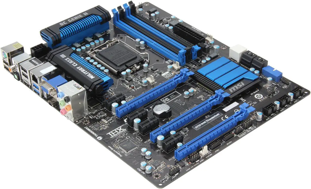 Main image of MSI Z77A-G45 Thunderbolt LGA 1155 Intel Z77 HDMI USB 3.0 ATX Intel Motherboard with UEFI BIOS