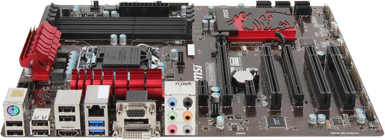 Alt view image 2 of 5 - MSI Z77A-G43 Gaming LGA 1155 Intel Z77 HDMI SATA 6Gb/s USB 3.0 ATX Intel Motherboard