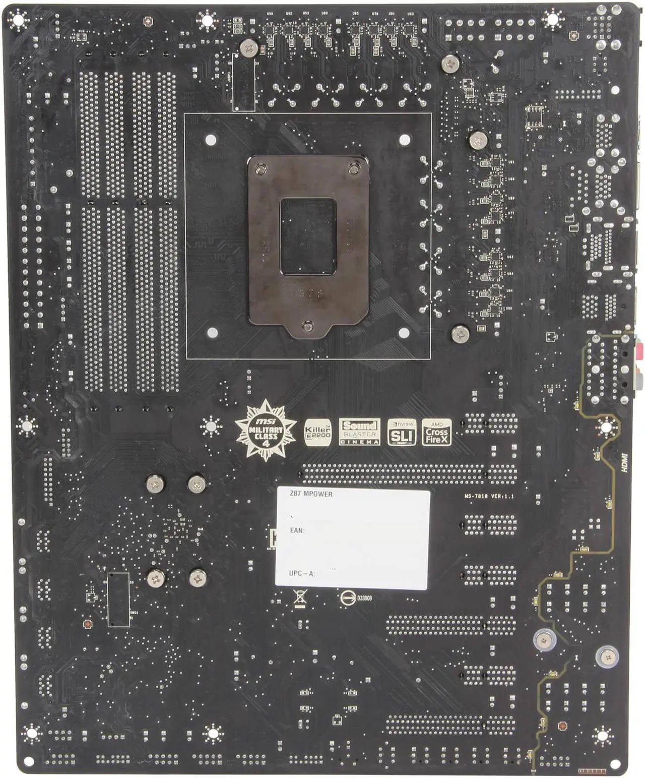 Alt view image 4 of 5 - MSI Z87 MPOWER LGA 1150 Intel Z87 HDMI USB 3.0 ATX Extreme OC Flagship High Performance Triple CFX/ SLI Platform Intel Motherboard