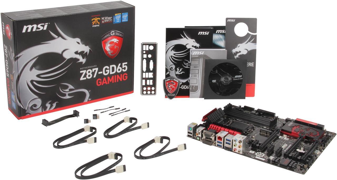 Alt view image 5 of 5 - MSI Z87-GD65 Gaming LGA 1150 Intel Z87 HDMI SATA 6Gb/s USB 3.0 ATX Extreme OC High Performance Triple CFX/ SLI  Intel Motherboard