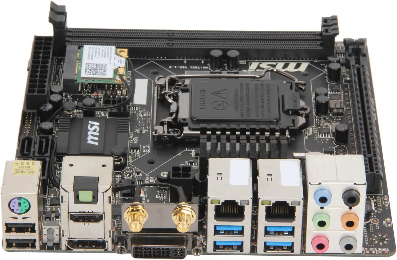 Alt view image 2 of 5 - MSI Z87I LGA 1150 Intel Z87 HDMI USB 3.0 Mini ITX Intel Motherboard