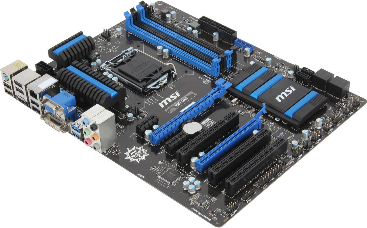 Main image of MSI H87-G43 LGA 1150 Intel H87 HDMI SATA 6Gb/s USB 3.0 ATX High Performance CF Intel Motherboard