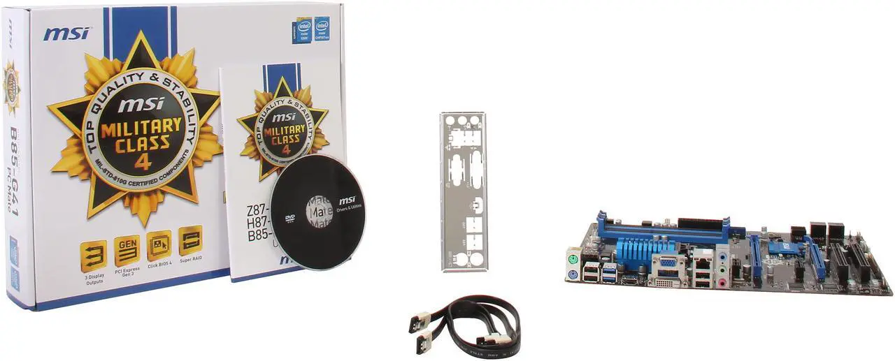 Alt view image 6 of 5 - MSI B85-G41 PC Mate LGA 1150 Intel B85 HDMI USB 3.0 ATX High Performance CF Intel Motherboard