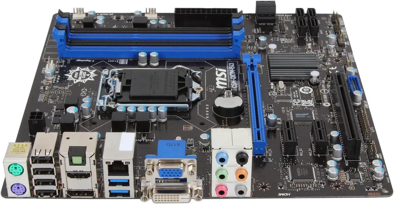 Alt view image 2 of 5 - MSI CSM-Q87M-E43 LGA 1150 Intel Q87 HDMI USB 3.0 Micro ATX Intel Motherboard