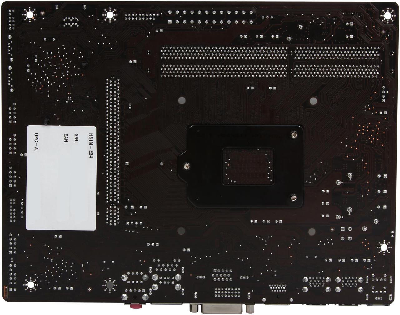 Alt view image 5 of 5 - MSI H81M-E34 LGA 1150 Intel H81 HDMI SATA 6Gb/s USB 3.0 Micro ATX Intel Motherboard