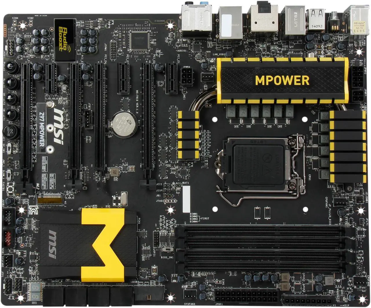 Alt view image 3 of 5 - MSI Z97 MPOWER LGA 1150 Intel Z97 HDMI USB 3.0 ATX Intel Motherboard