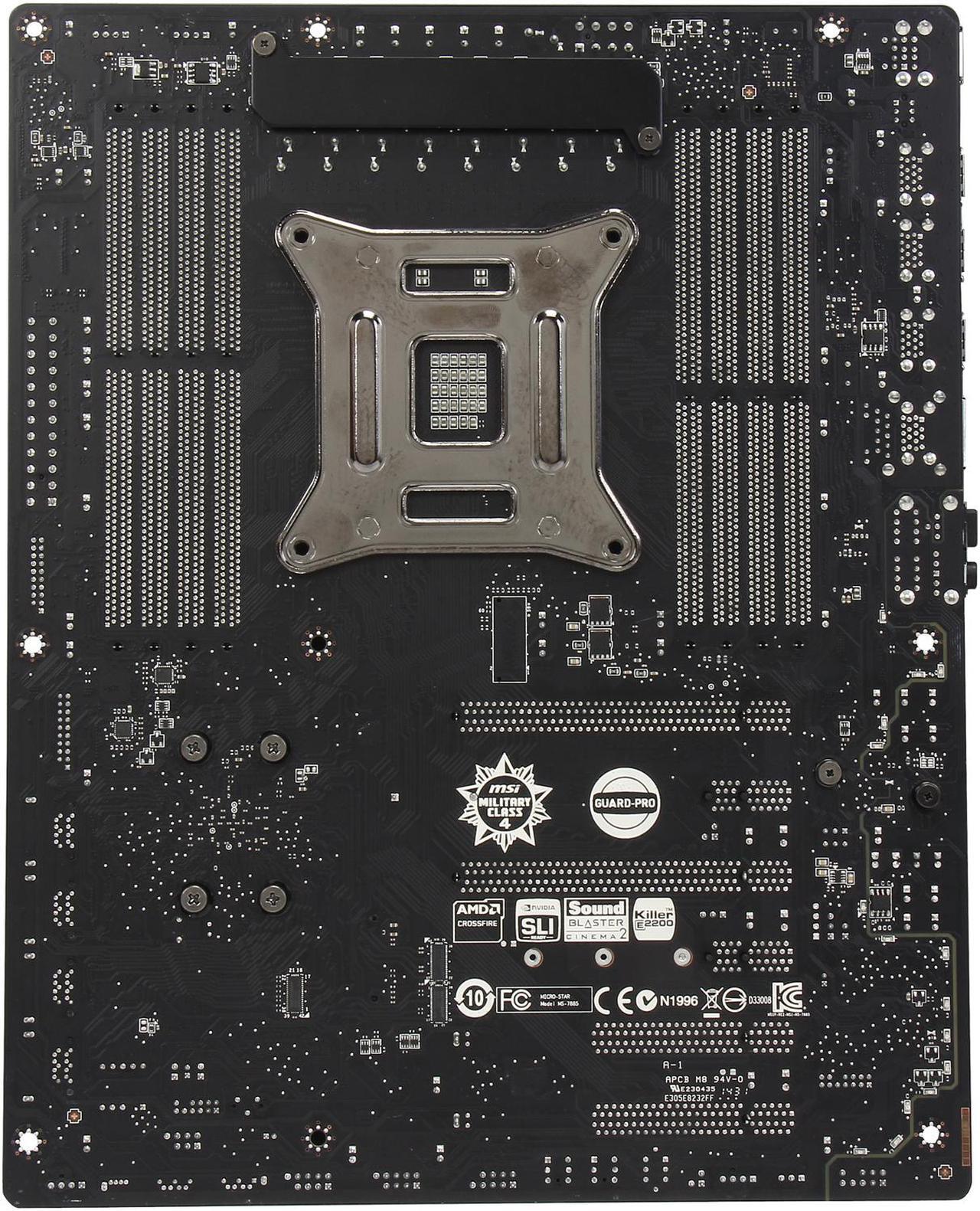 Alt view image 4 of 5 - MSI MSI Gaming X99S Gaming 7 LGA 2011-v3 Intel X99 SATA 6Gb/s USB 3.0 ATX Intel Motherboard