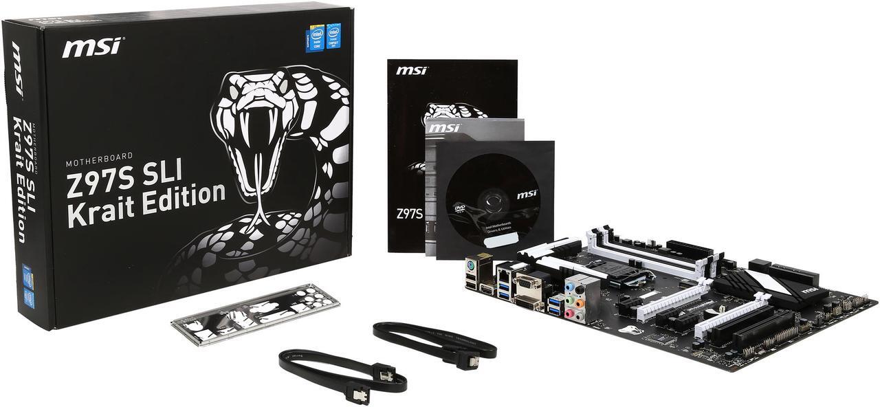 Alt view image 6 of 5 - MSI Z97S SLI Krait Edition LGA 1150 Intel Z97 HDMI SATA 6Gb/s USB 3.0 ATX Intel Motherboard