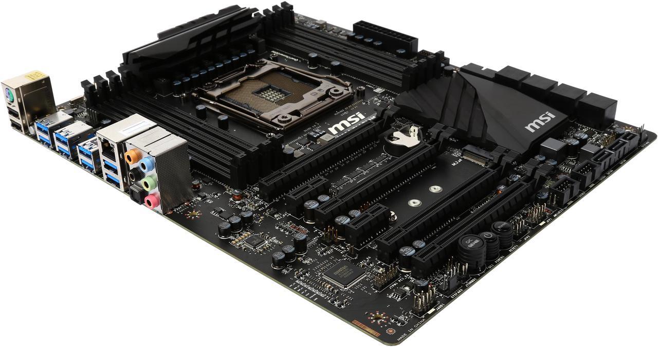 Main image of MSI X99A SLI PLUS LGA 2011-v3 Intel X99 SATA 6Gb/s USB 3.1 USB 3.0 ATX Intel Motherboard