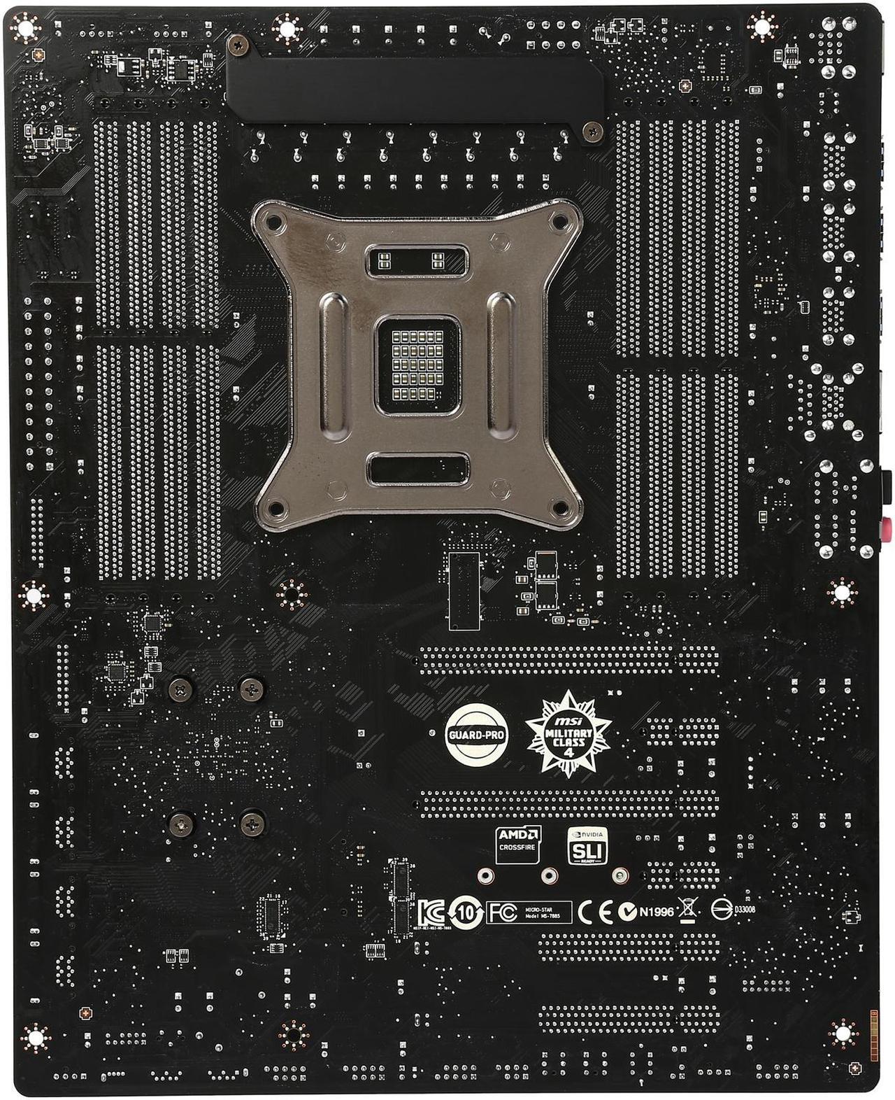 Alt view image 5 of 5 - MSI X99A SLI PLUS LGA 2011-v3 Intel X99 SATA 6Gb/s USB 3.1 USB 3.0 ATX Intel Motherboard