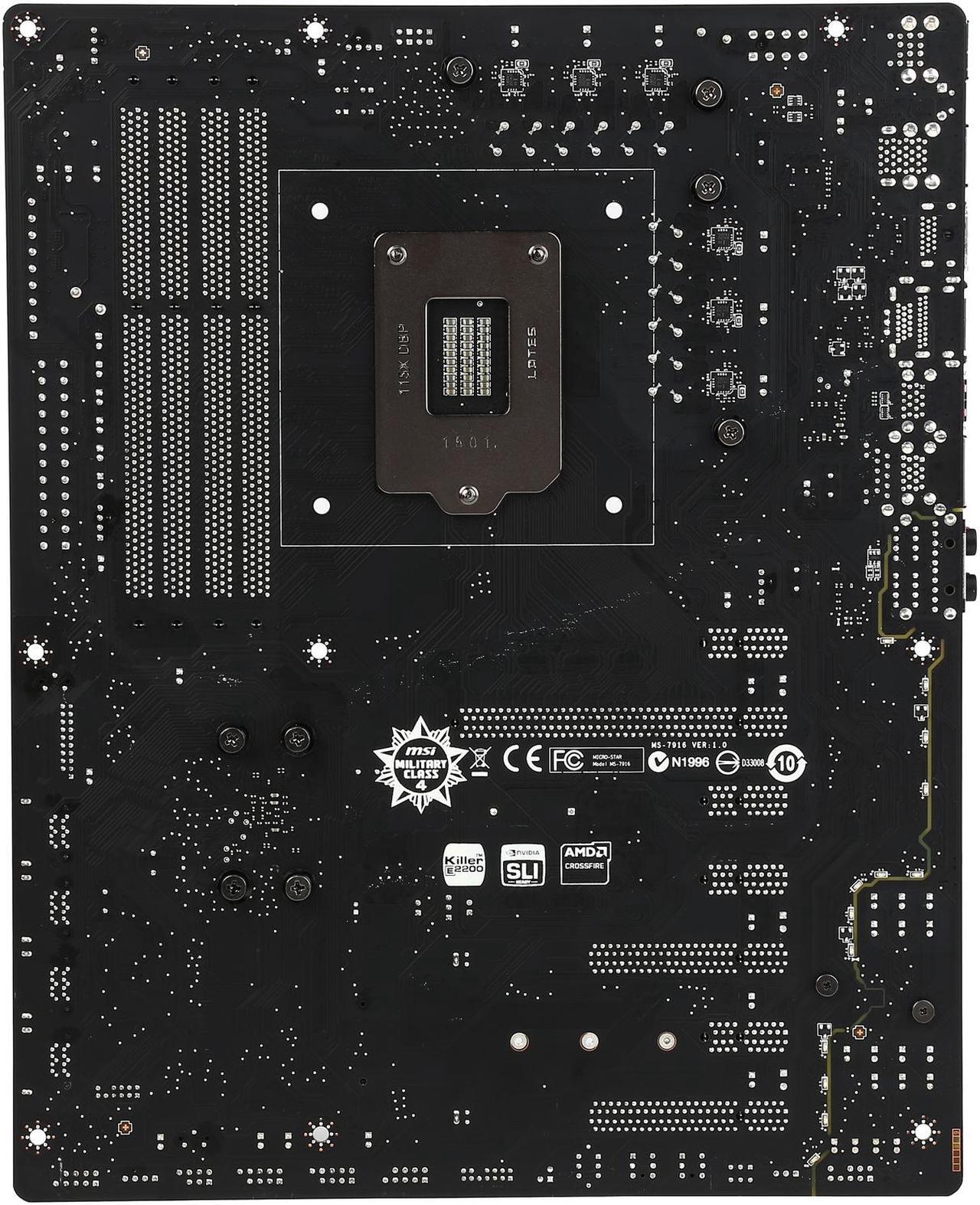 Alt view image 4 of 5 - MSI Z97A GAMING 7 LGA 1150 Intel Z97 HDMI USB 3.1 USB 3.0 ATX Intel Motherboard